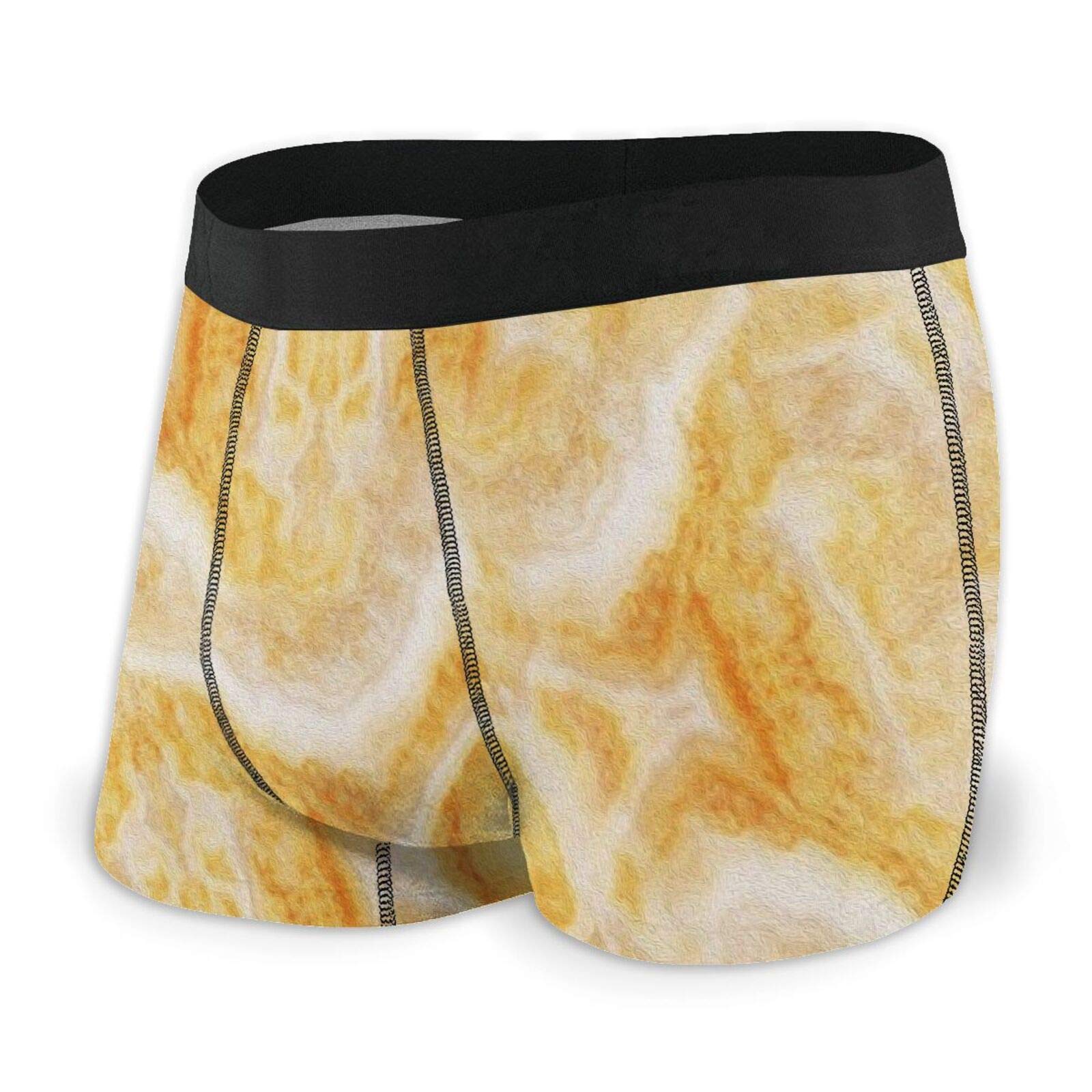 Djngn Men's As Pic Boxer Brief Luxury Gold Barble Ink Fly Front With Pouch Underwear