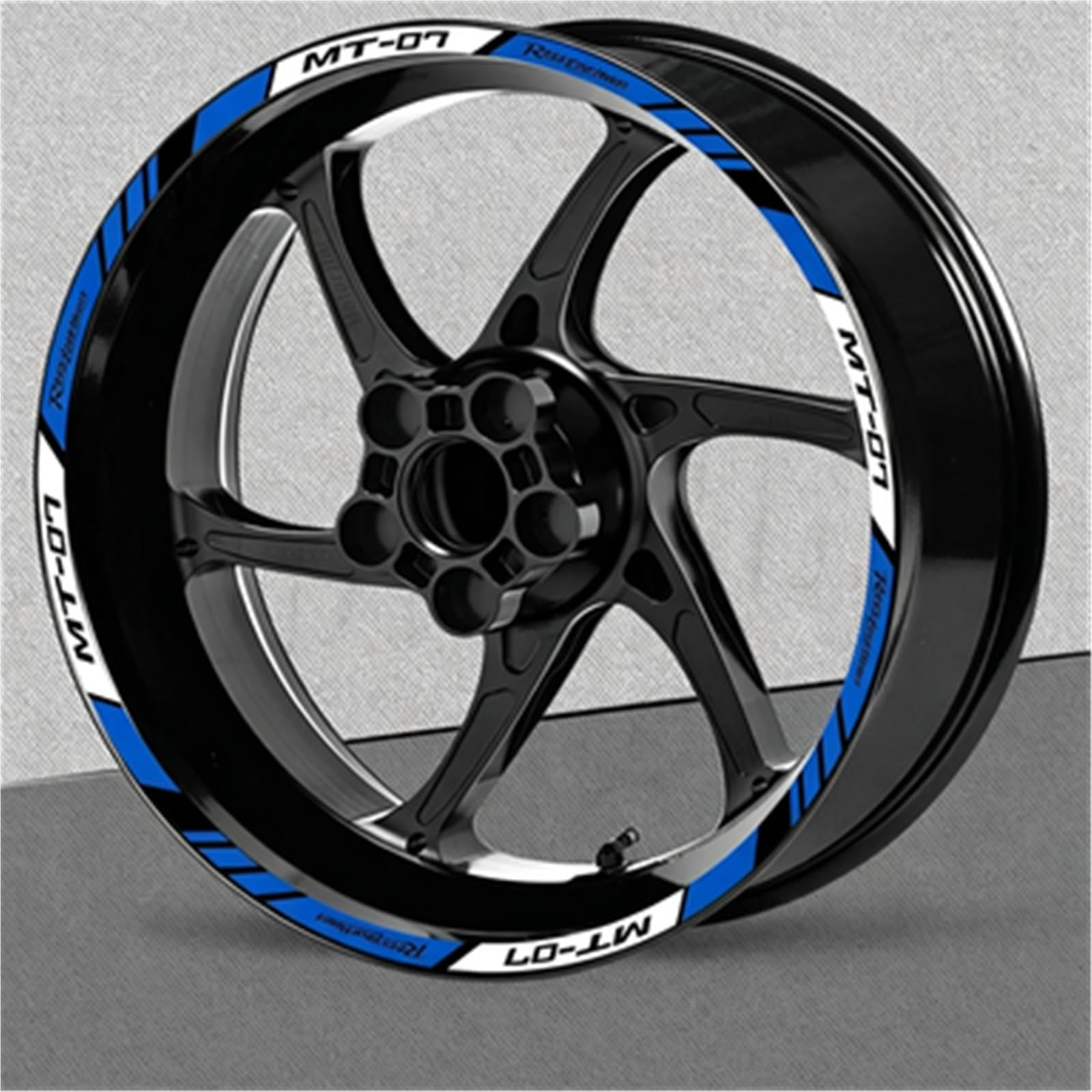 Motorcycle Wheel Rim Stickers Hub Stripe Tape Decals for Yamaha MT-07 MT07 Mt 07(Color7)