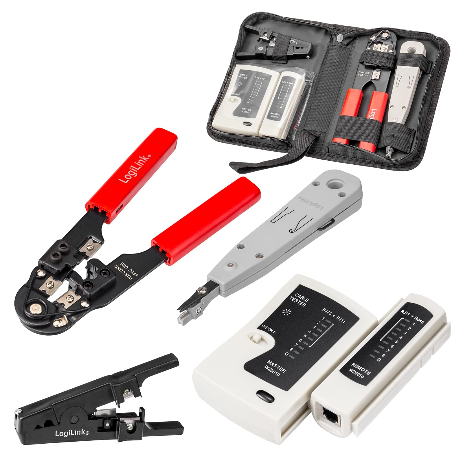 HB-DIGITAL SET 50m CAT.7 Netzwerkkabel LAN Verlegekabel AWG 23 Reines Kupfer S/FTP PiMF LSZH Halogenfrei RoHS-Compliant GHMT-zertifiziert Ethernet PoE 10Gbit/s 1000MHz Orange + 1x Werkzeugset