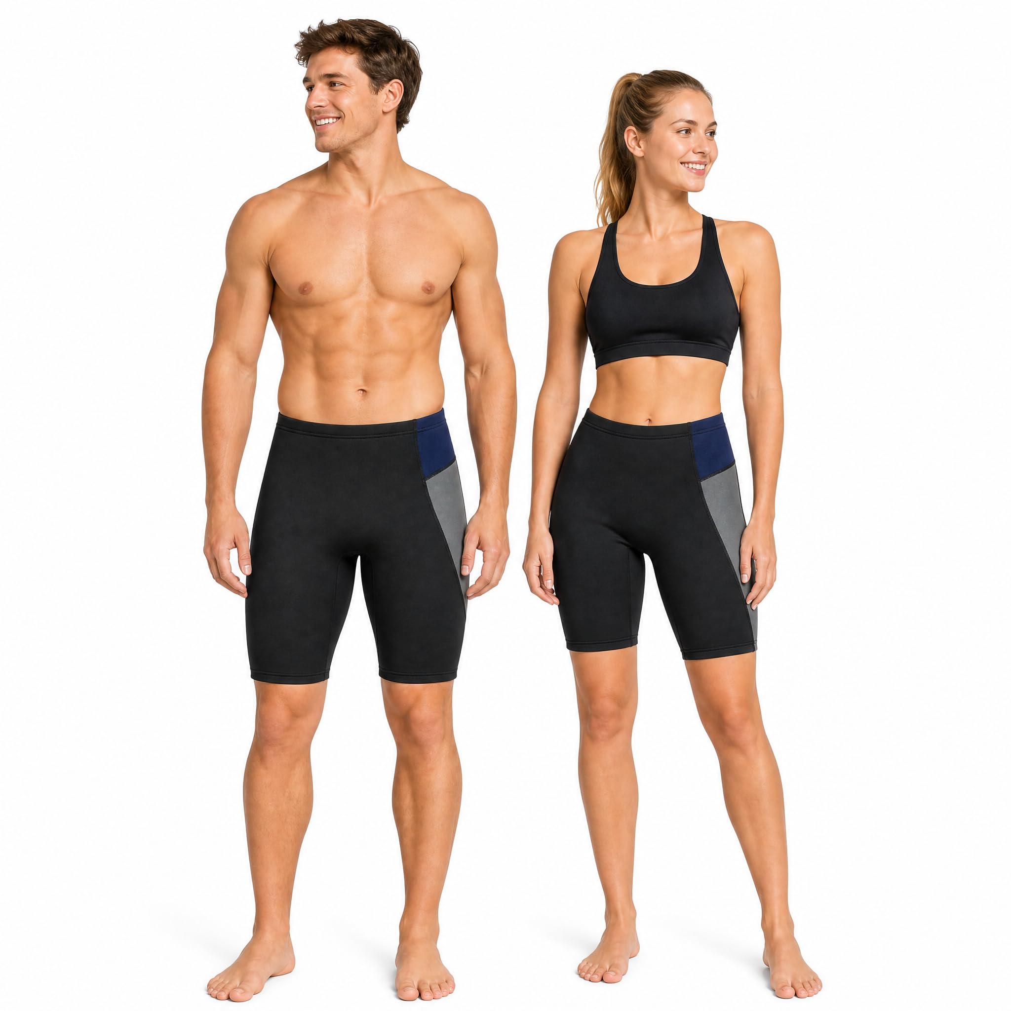 doorslay Wetsuit Shorts Men, 3MM Neoprene Dive Shorts, For Diving Surfing Water Sports, With Snorkeling Kayaking (Dark Grey S)
