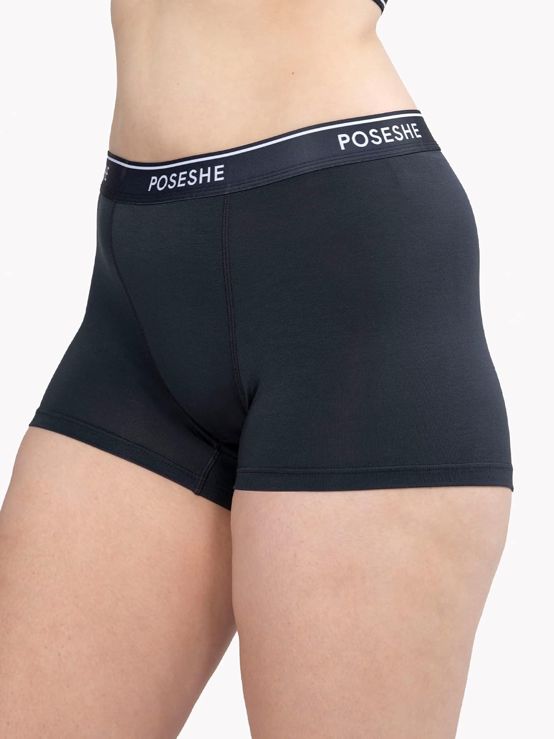 POSESHE Women's Boxer Briefs 3" Inseam, Ultra-soft MicroModal Anti-Chafing No-Roll Boyshorts Underwear S-5XL - Image 3
