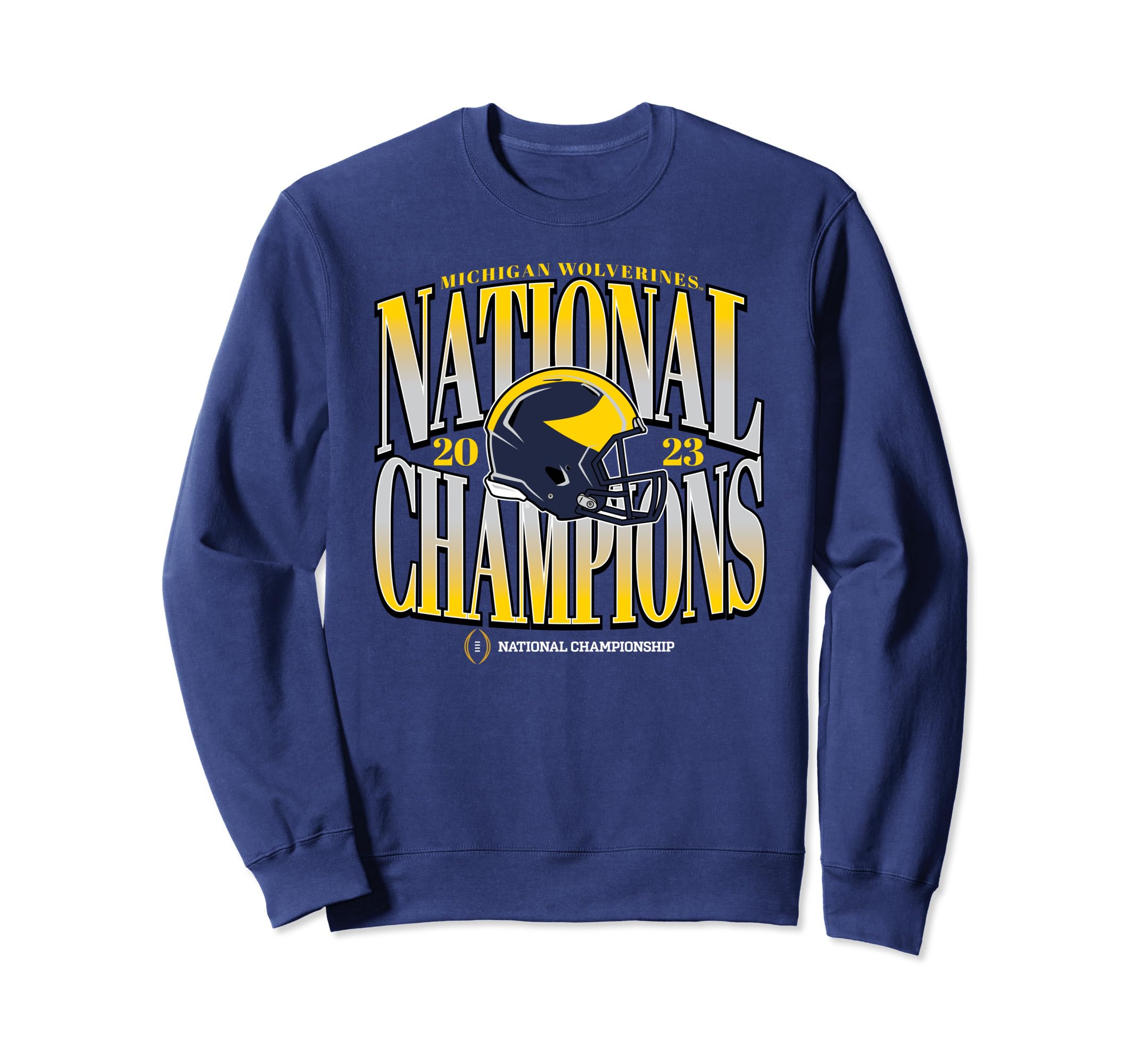 Michigan Wolverines 2023 CFP National Champions Strong Navy Sweatshirt