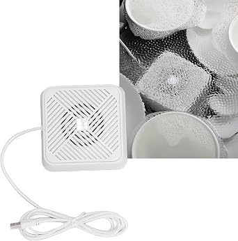 Mini USB Ultrasonic Dishwasher, Portable USB Dish Washing Machine Cleaner Washing Tools for Dishware Fruit Vegetable, Compact Turbo Washer for Home Kitchen Apartment White