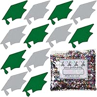 Vista 105 de Confeti Grad Cap Negro, Púrpura Combo - 2 bolsas de media onza (1 oz) (8400/8412)