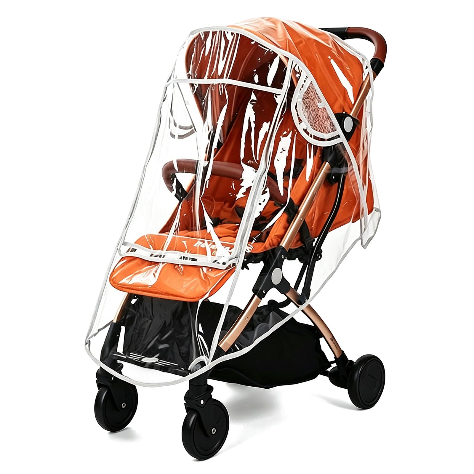 Universal Rain Cover for Pushchair, Windproof & Waterproof Pram Rain Cover with Extended Canopy, Baby Stroller Accessory for Protection (Medium)