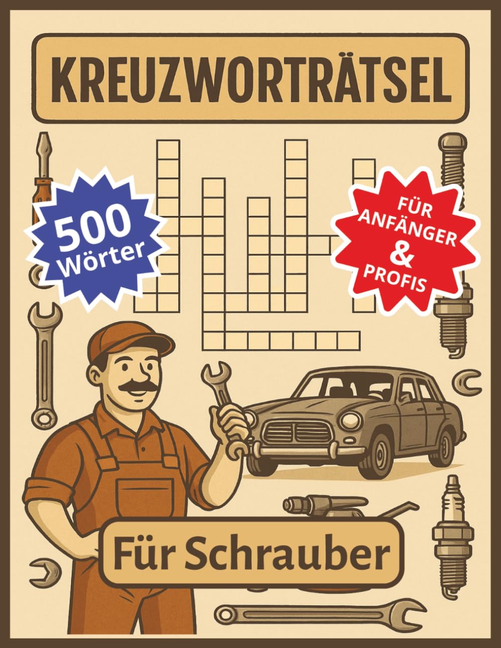 500 Auto-Bauteile Kreuzworträtsel: Das ultimative KFZ-Tüftler Rätselbuch – 50 spannende Rätsel für Schrauber, Mechaniker und Autofans aller Level (mit ... Getriebe & Karosserie – Das perfekte Geschenk : Construct, Dream Bücher