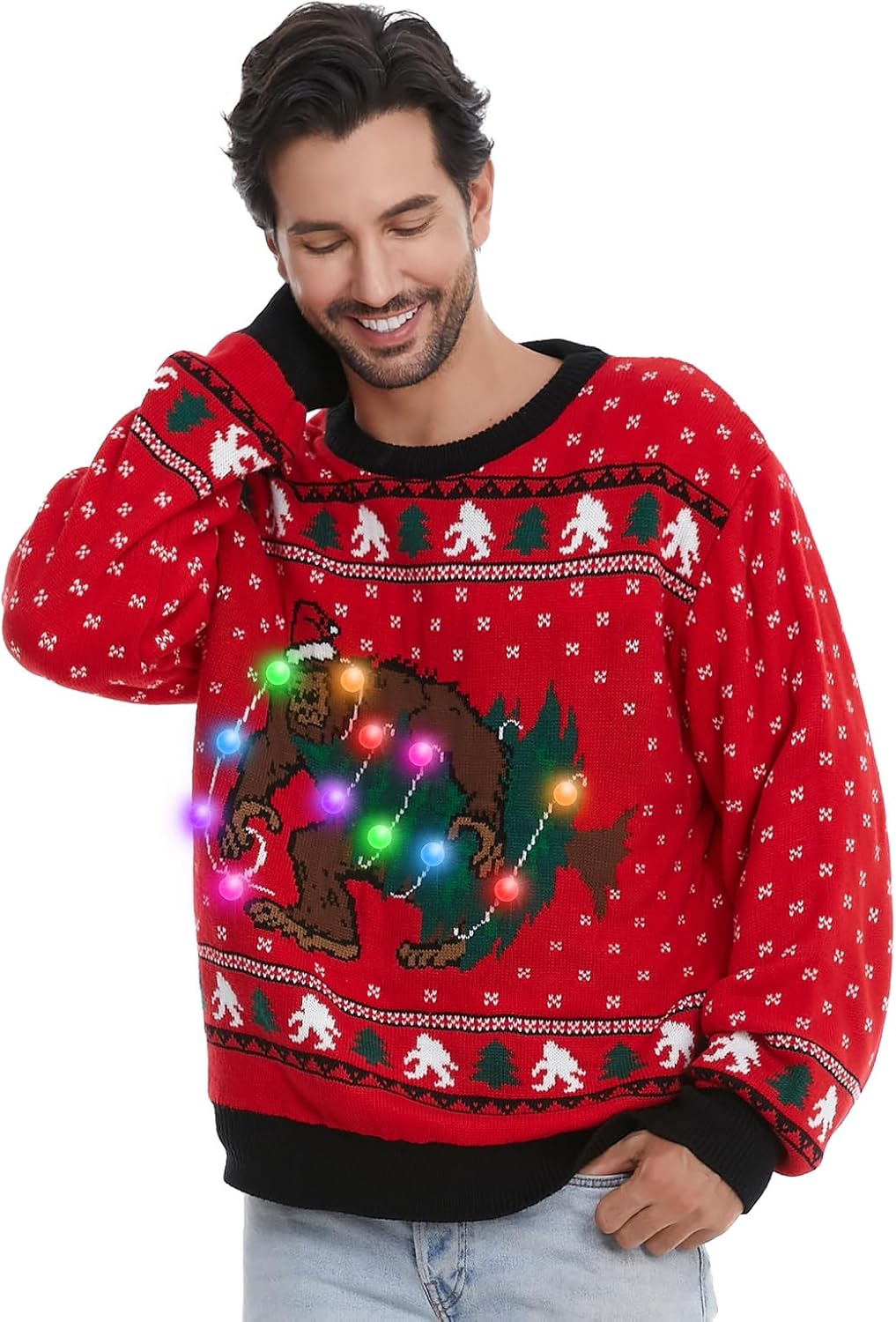 HSCTEK Light Up Men Christmas Sweater - Image 2
