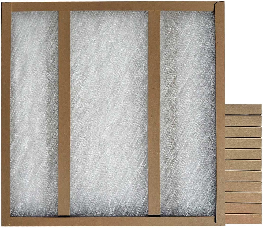 20x25x1 Glasfloss Fiberglass Air Filter, Double Strut, GDS Series, Made in USA, Actual Size: 19 5/8 x 24 5/8 x 3/4 (Box of 12)