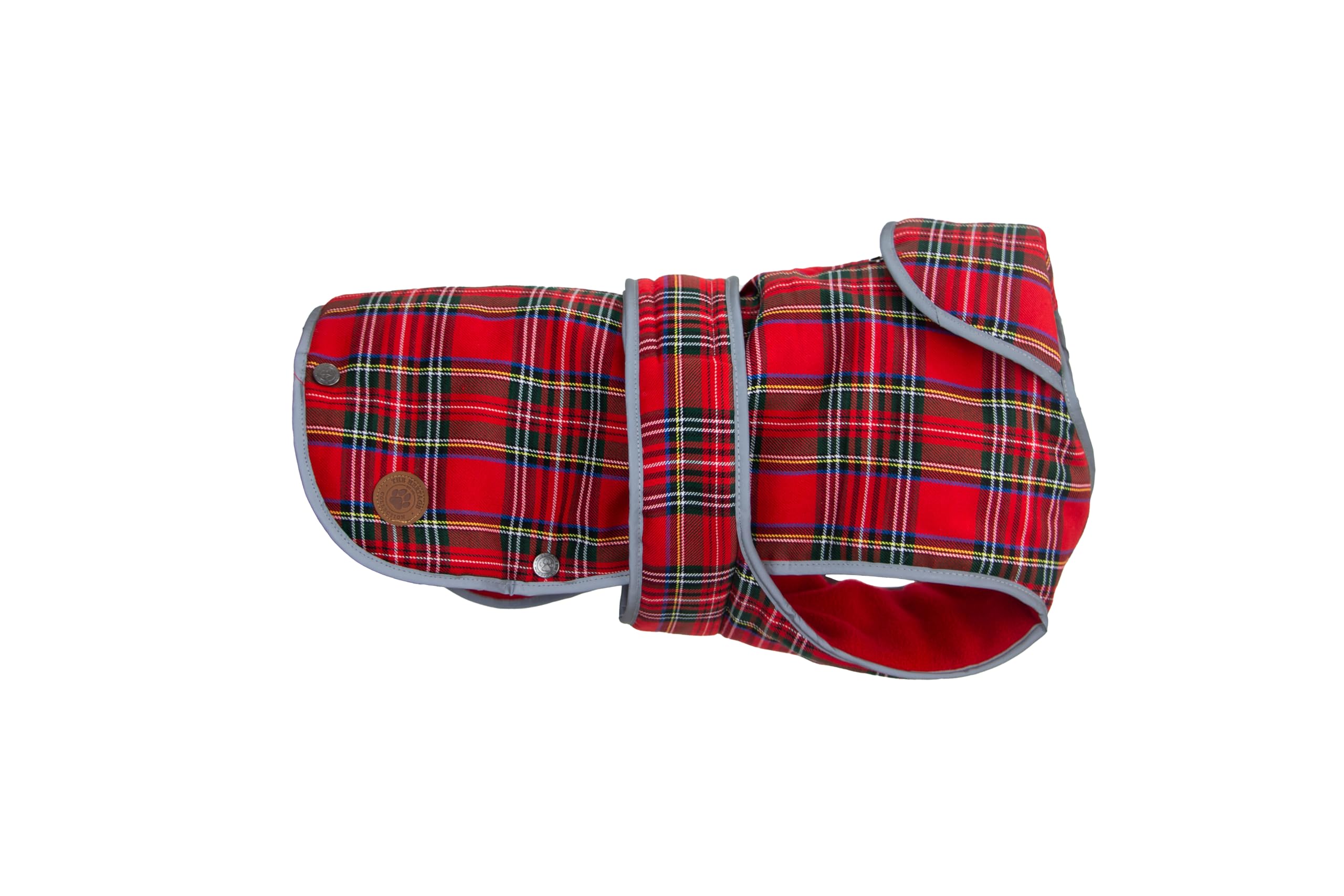Ancol Heritage Dog Coat in Red Tartan, Fleece Lined Pet Jacket with Chest Protector and Zipped Harness Hole - Image 2