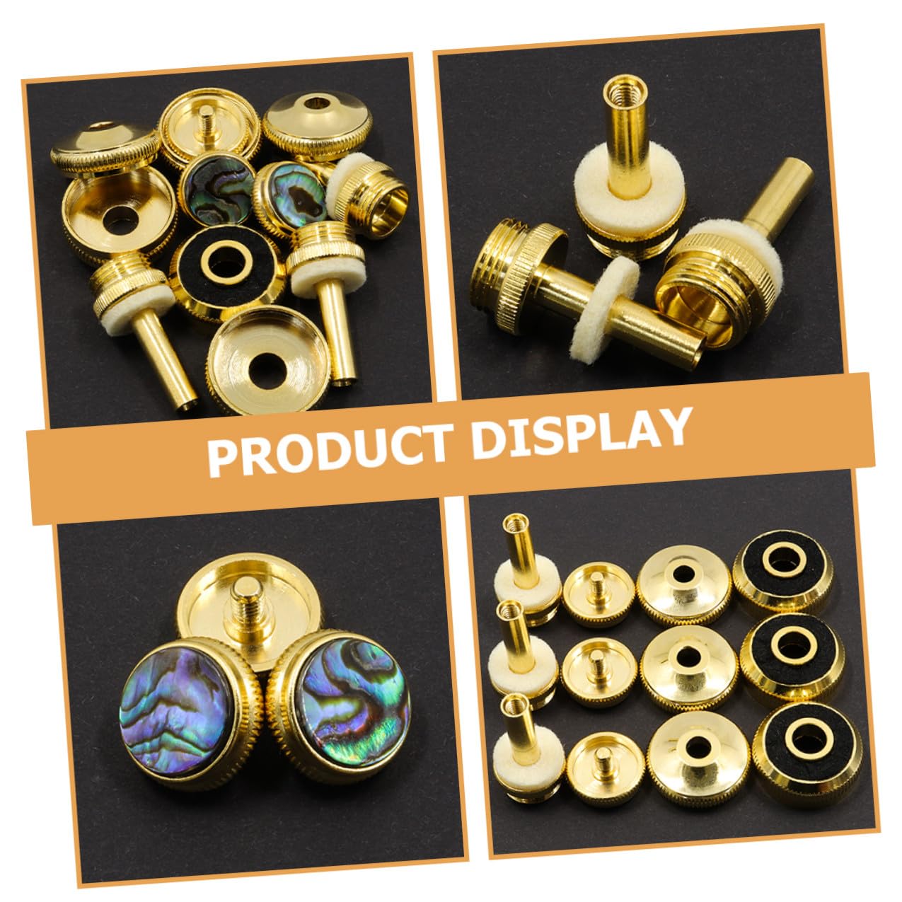 POPETPOP Kit de Botones de Pistón Dorados para Trompeta, Accesorio de Instrumento Musical de Metal Que Mejora la Precisión y Asegura Respuesta Exacta para Trompetistas