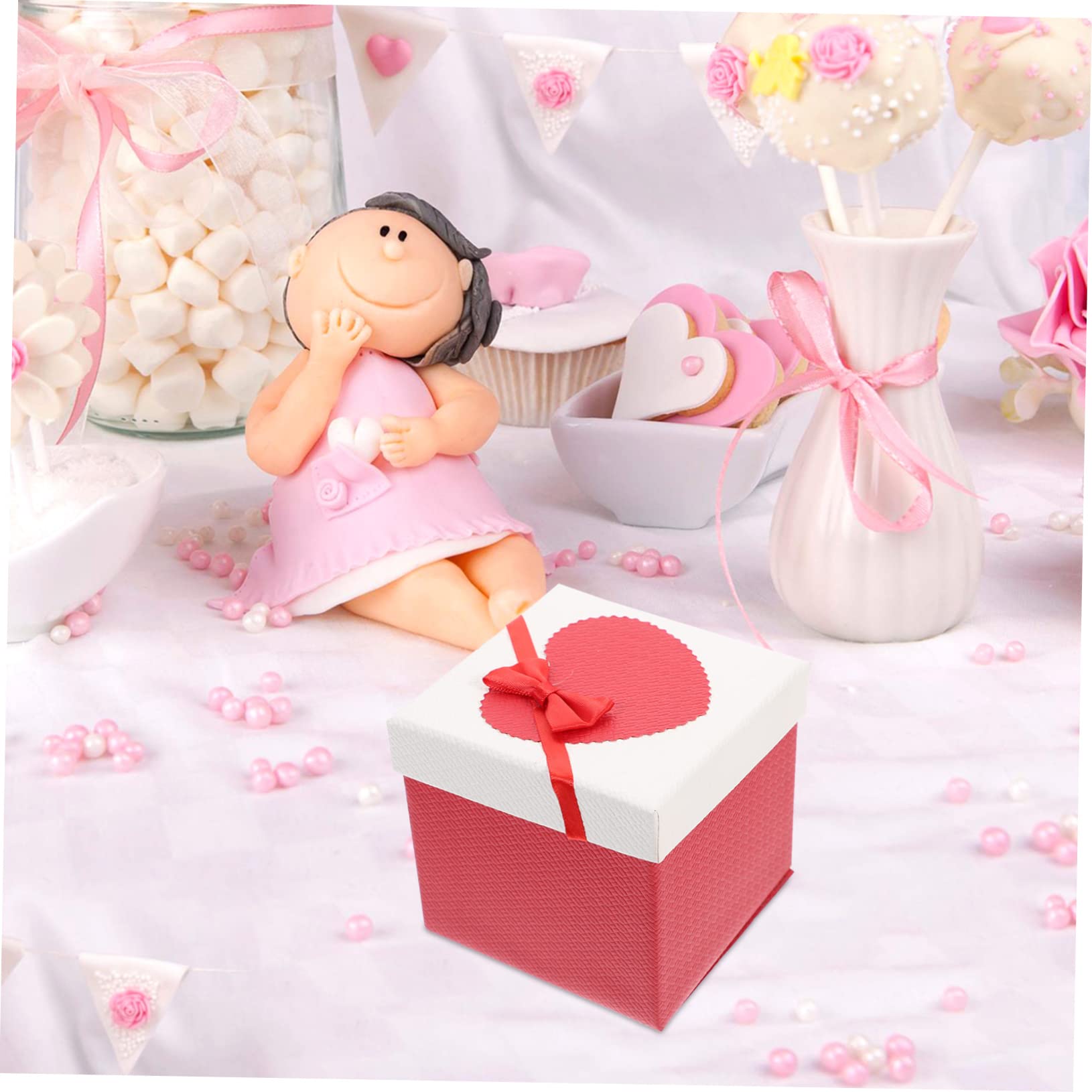 6pezzi Scatole Con Coperchio Da Pz Scatole Eleganti Per Matrimoni Compleanni e Natale Per Bomboniere e Feste Design Classico Senza Scritte
