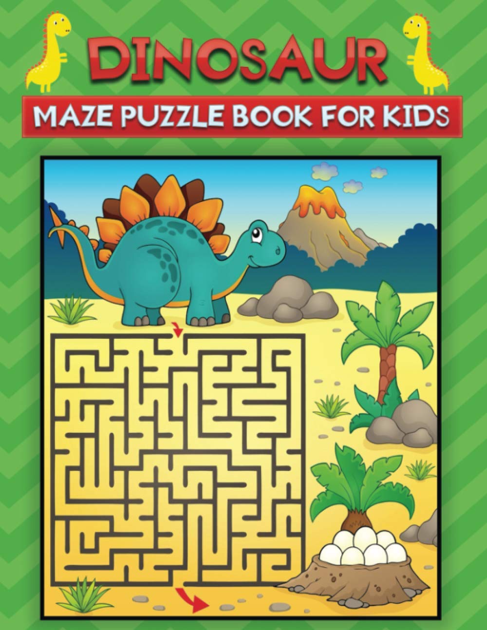 dinosaur maze puzzle book for kids: An Amazing Dinosaurs Themed Maze Puzzle Activity Book For Kids & Toddlers , Present for Preschoolers, Kids and Big Kids