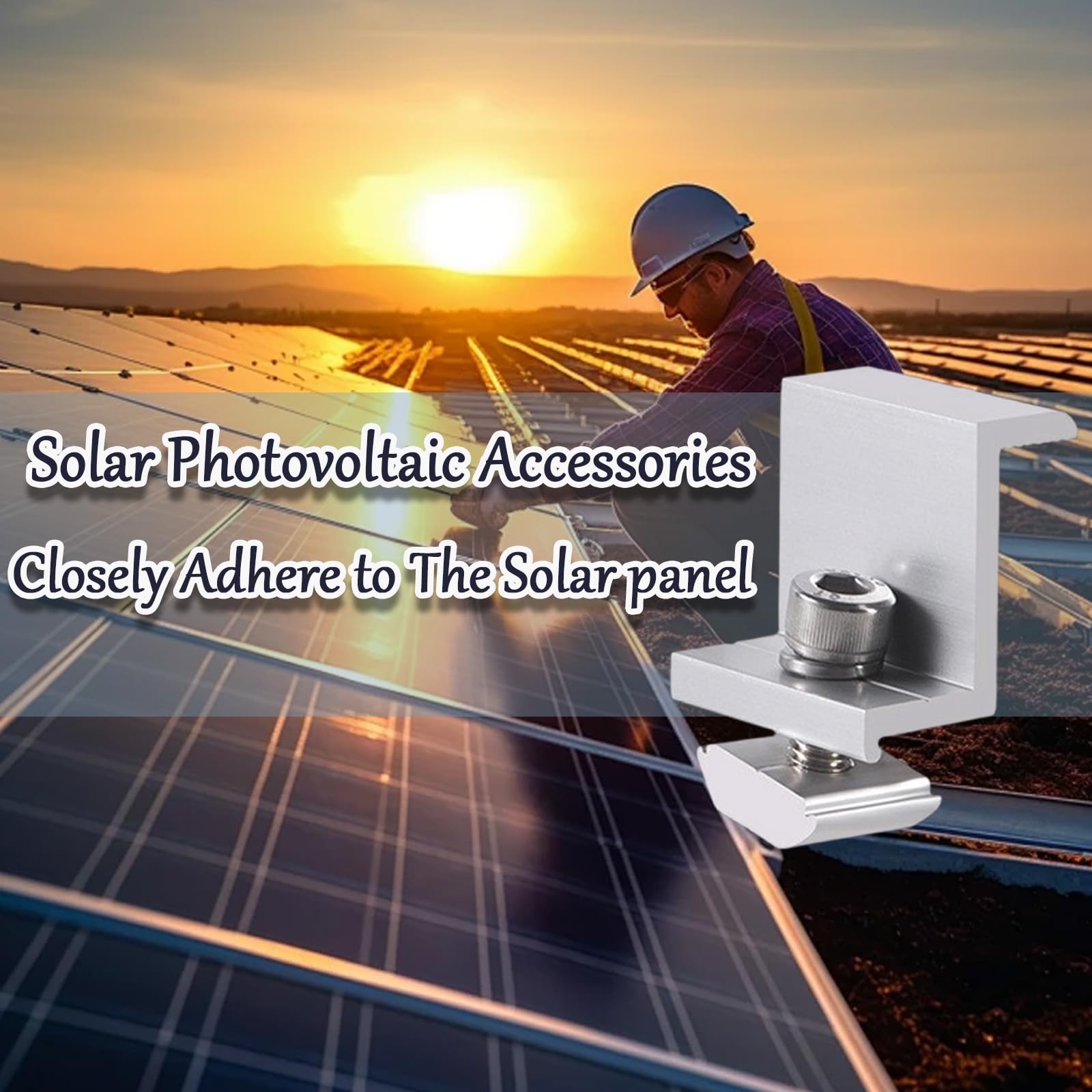 8 Pièces Supports de Panneau Solaire 30 mm en Alliage D'aluminium, Pinces D'extrémité pour Panneau Solaire avec Vis en Z, Support de Pince à Bord pour Module Solaire