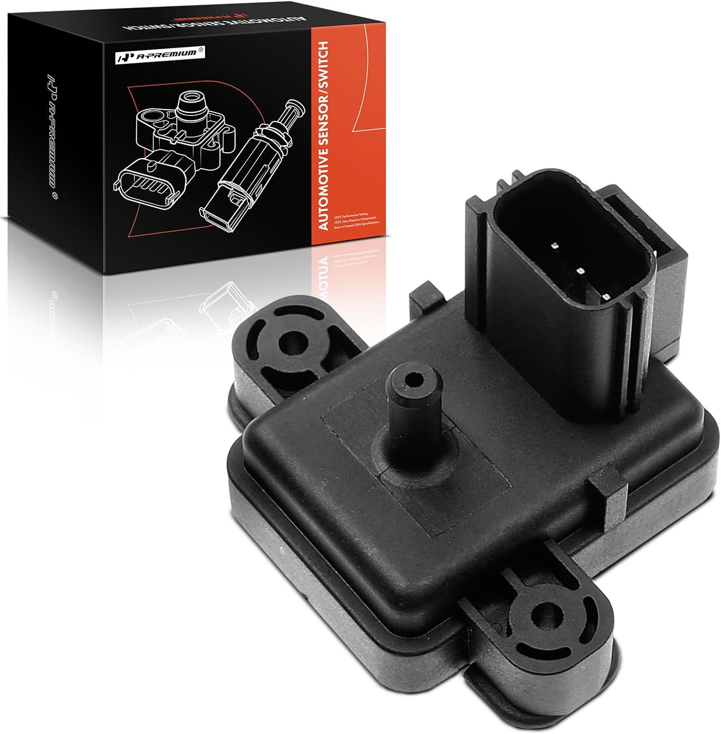 A-Premium Manifold Absolute Pressure Map Sensor Compatible with Ford E-350 Club Wagon E-350 E-450 F-250 F-350 F-450 F-550 Super Duty Excursion F650 F750