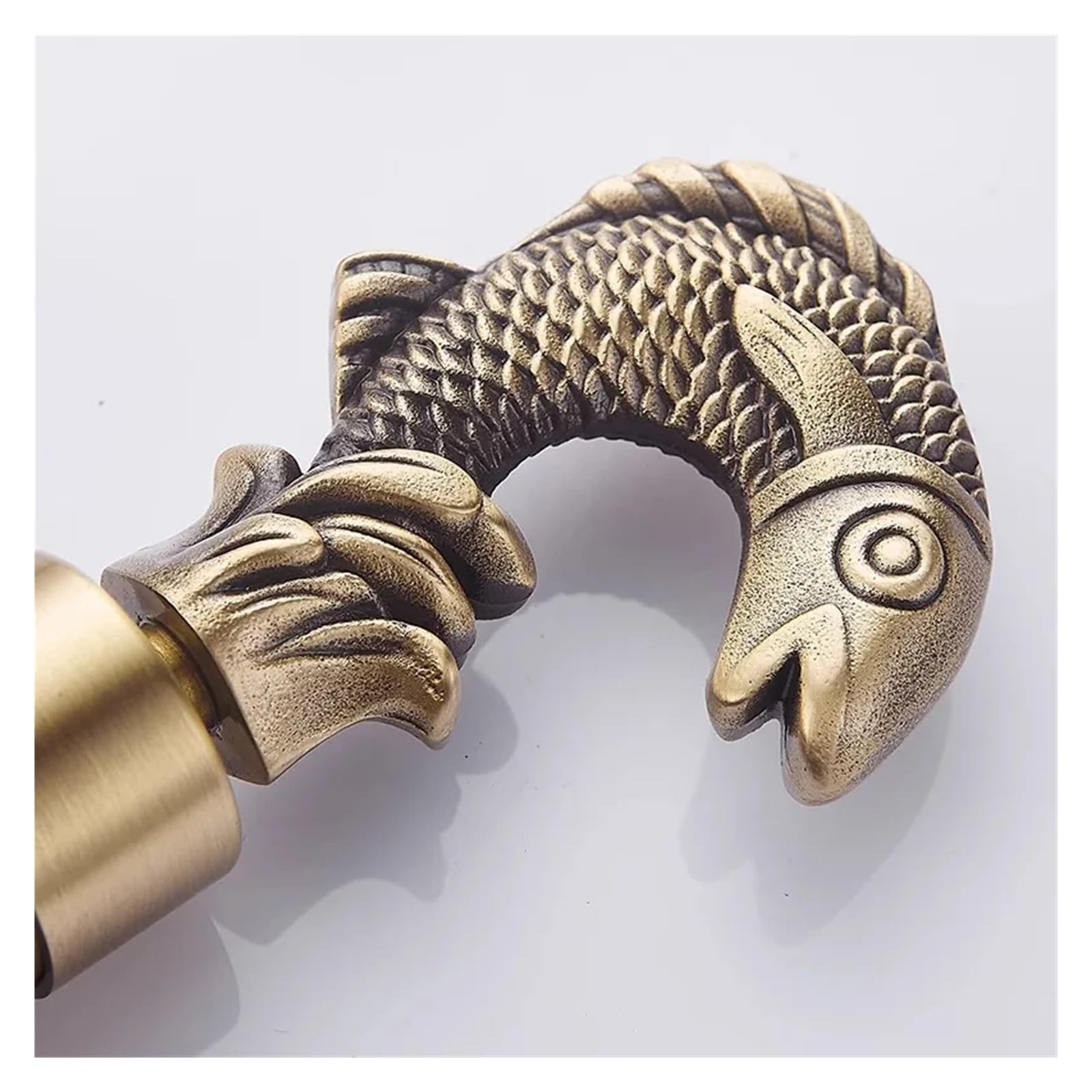 LYGSWDB Grifo de Bronce para Grifo, jardín Exterior Tallado con dragón para baño y Lavadora, Kit de Montaje Incluido