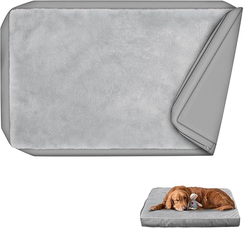 Explore Land Funda de repuesto impermeable para cama de perro, lavable a máquina, esponjosa, 36 pulgadas de largo x 27 pulgadas de ancho x 4