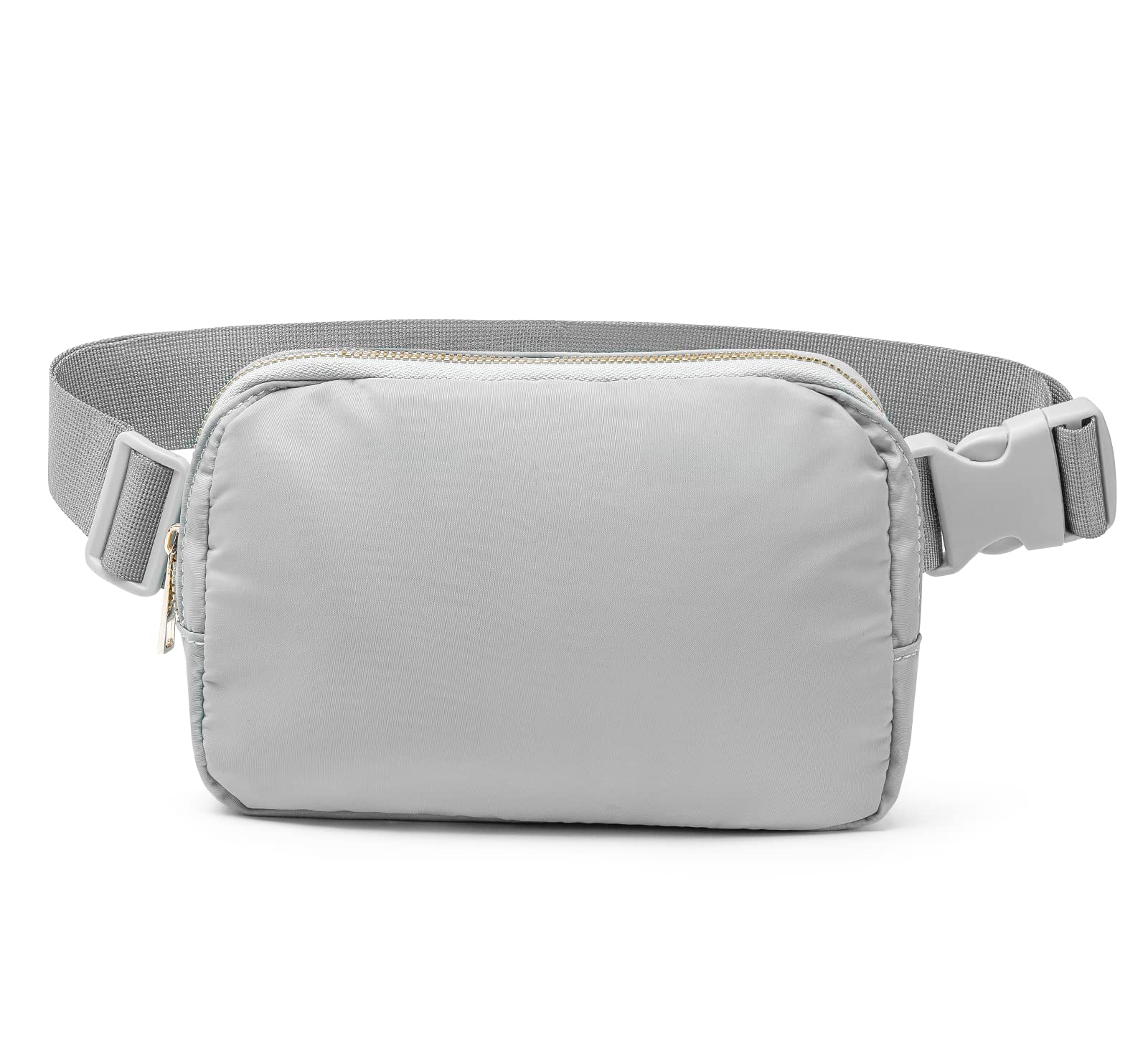 Sazujinwu Adjustable Belt Bag for Women and Men, Crossbody Fanny Pack for Travel Fitness Hiking, Everywhere Waist Pack, A-Light Grey, Medium, Stylish