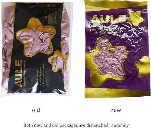 Miniatura 6 de AULE Globos metálicos de látex morado claro, 50 unidades de globos cromados de lavanda de 12 pulgadas, globos de helio lila, feliz cumpleaños,