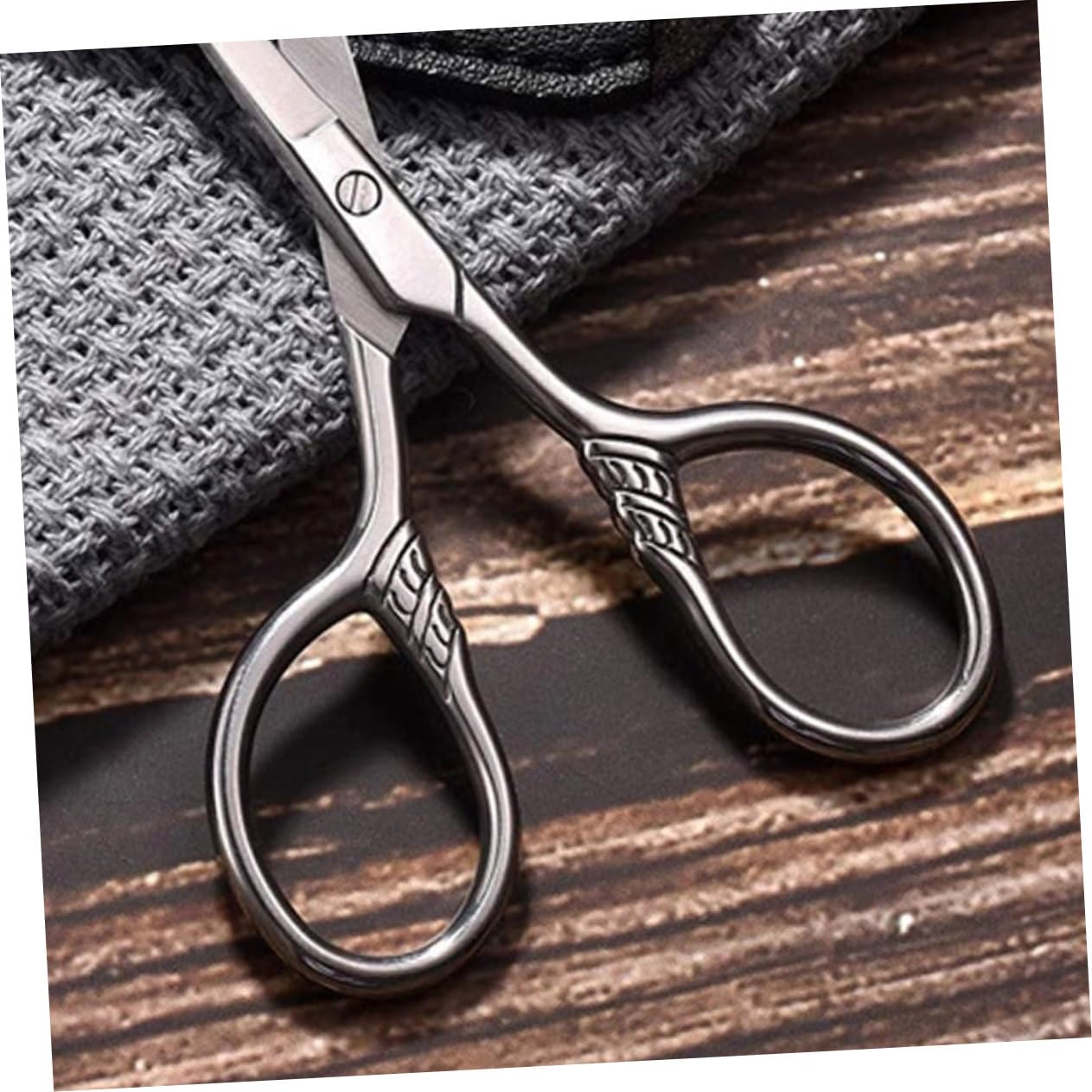 HONMEET 2pcs Eyebrow Scissors Precision Razor Eyebrow Trimmer Men's Grooming Scissors Stainless Steel Comfort Grip