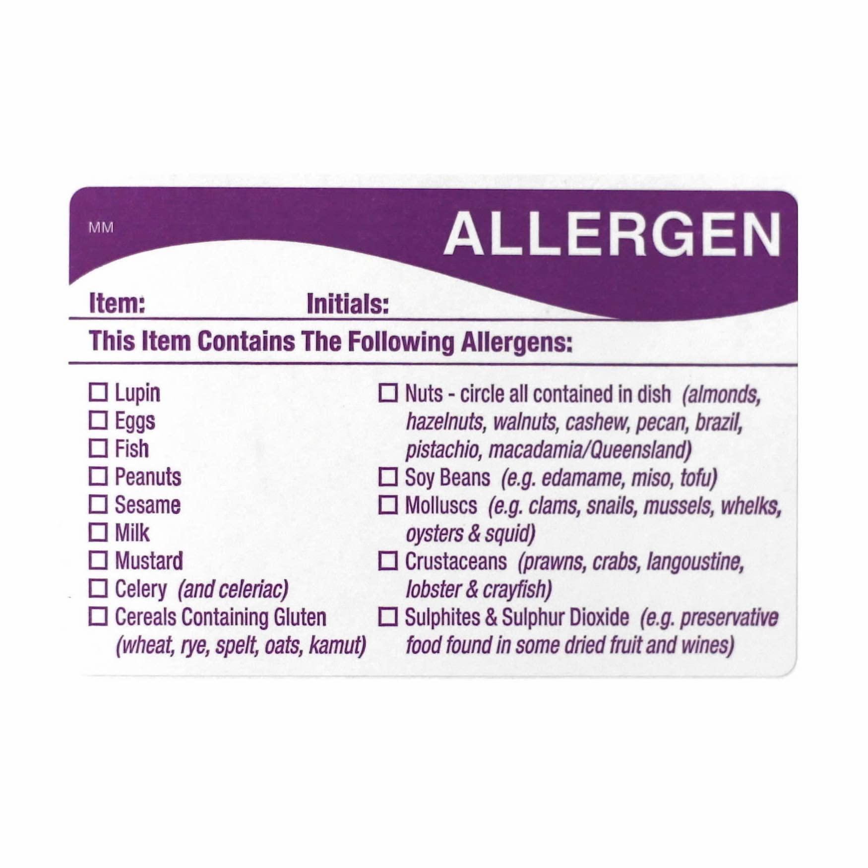 Etichette Per Ristoranti Cucine 500 Etichette Sicurezza Allergeni - Foto 9