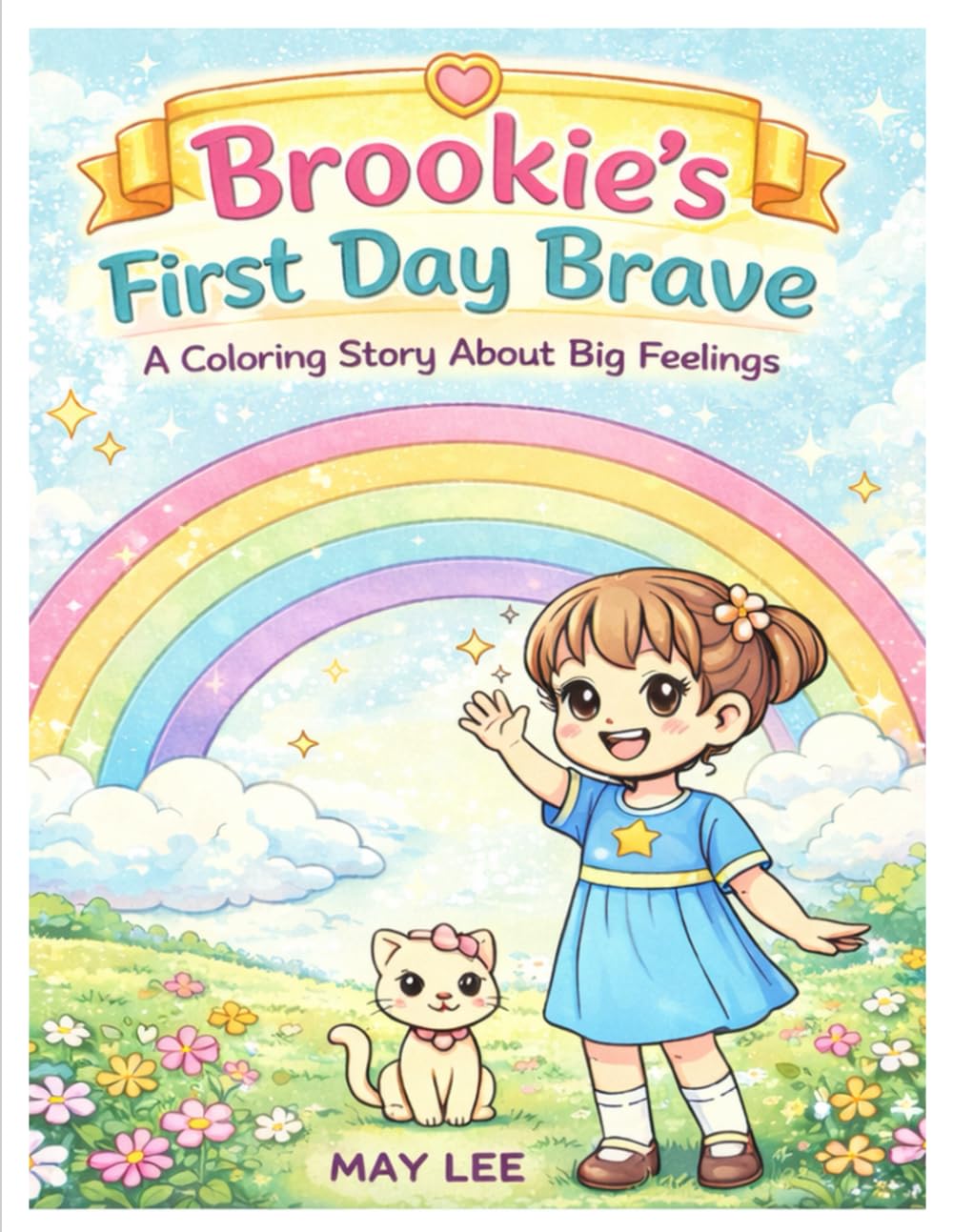 Brookie's First Day Brave: A Coloring Story About Big Feelings
