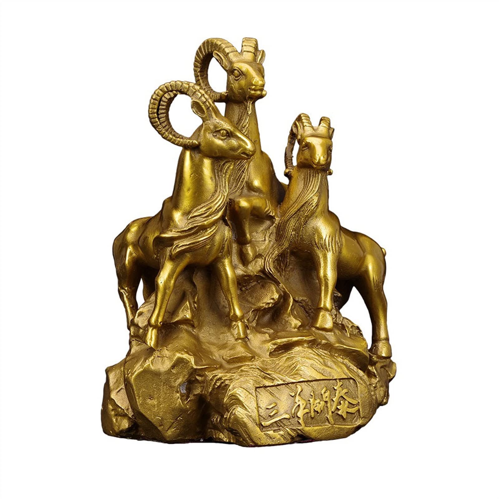 YNIYUJKL Feng Shui Buddha Statue Copper Sheep Ornaments Home Living Room Desktop Feng Shui Sculpture Decoration Zodiac Sheep Crafts Desktop Decoration Ornaments