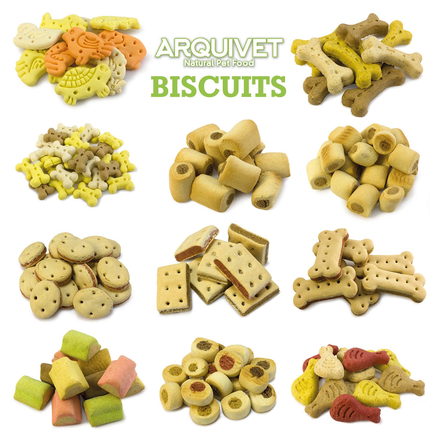 ARQUIVET Biscuits pour Chiens en Forme de Mini os de Vanille 10 kg - Snacks naturels pour Chiens - friandises, friandises, récompenses et récompenses Canines