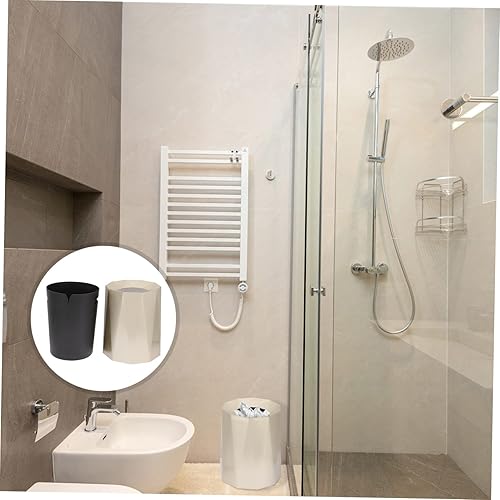 Miniatura 6 de Cabilock Bote de basura redondo de plástico dorado y azul, 1 unidad, contenedores de basura interiores