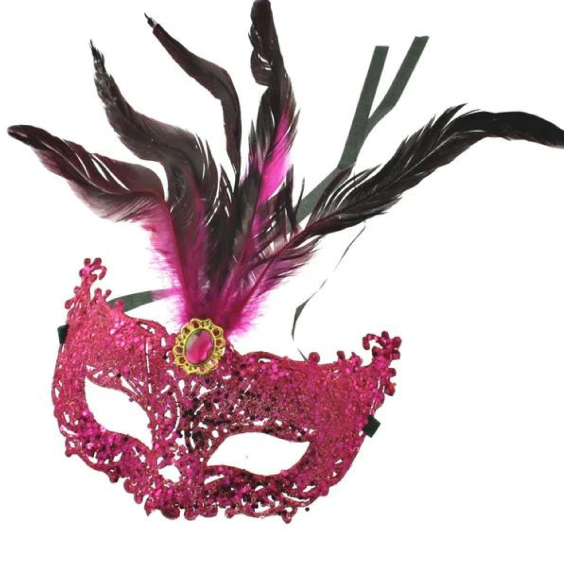 Topkids Accessories Feather Masquerade Mask, Venetian Mask Halloween Mask, Masks for Masquerade Ball Fancy Dress Adult