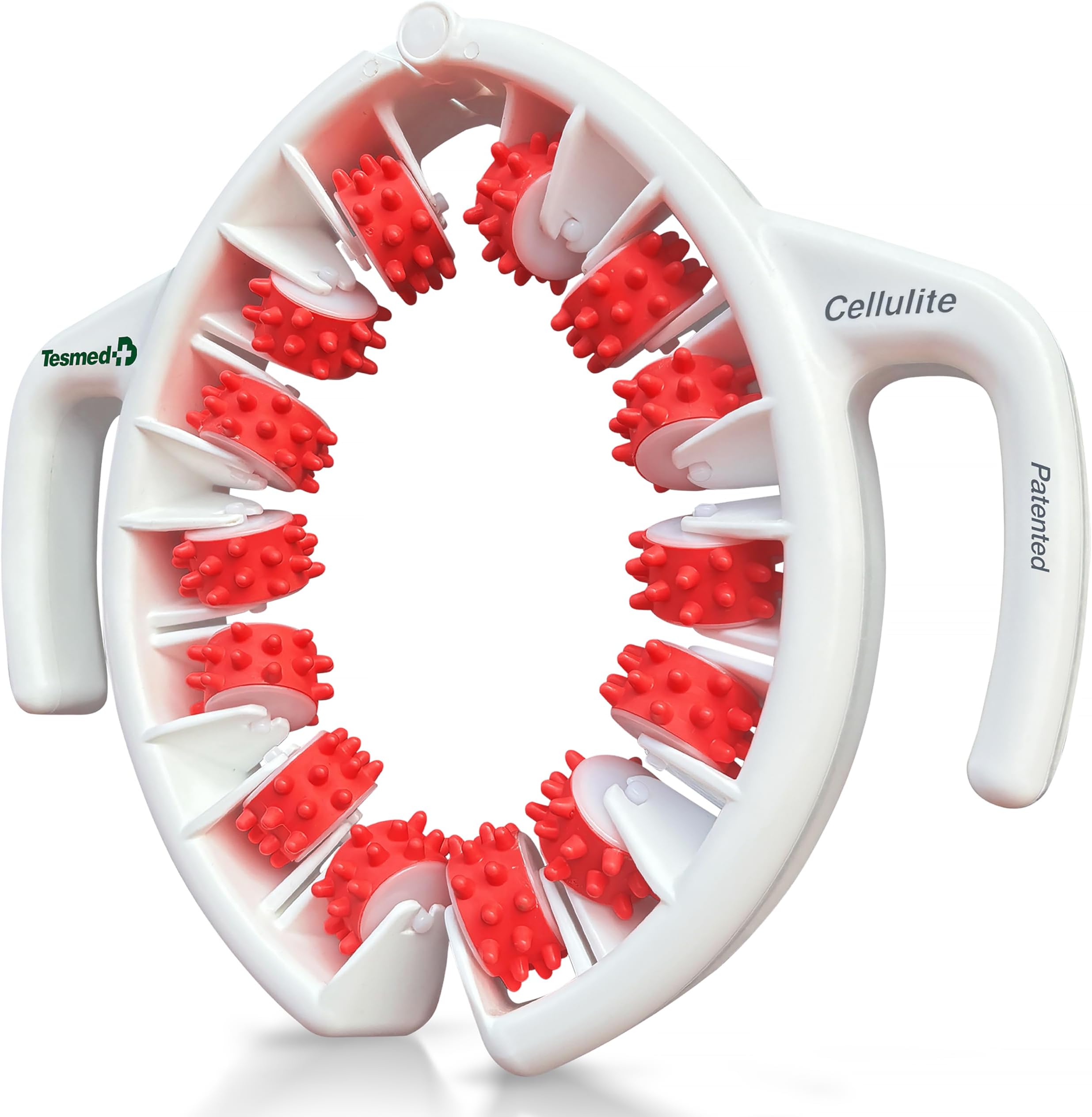TESMED CELLULITE: clinically proven efficacy, triple action anti-cellulite massager made in italy : wringing, reducing, toning Patent filed