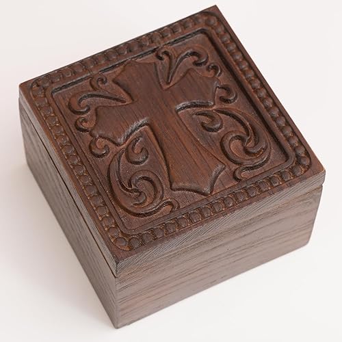 Miniatura 11 de Joyero de madera tallado a mano del árbol de la vida – Caja de almacenamiento de recuerdos artesanal, regalo decorativo hecho a mano para mujeres y