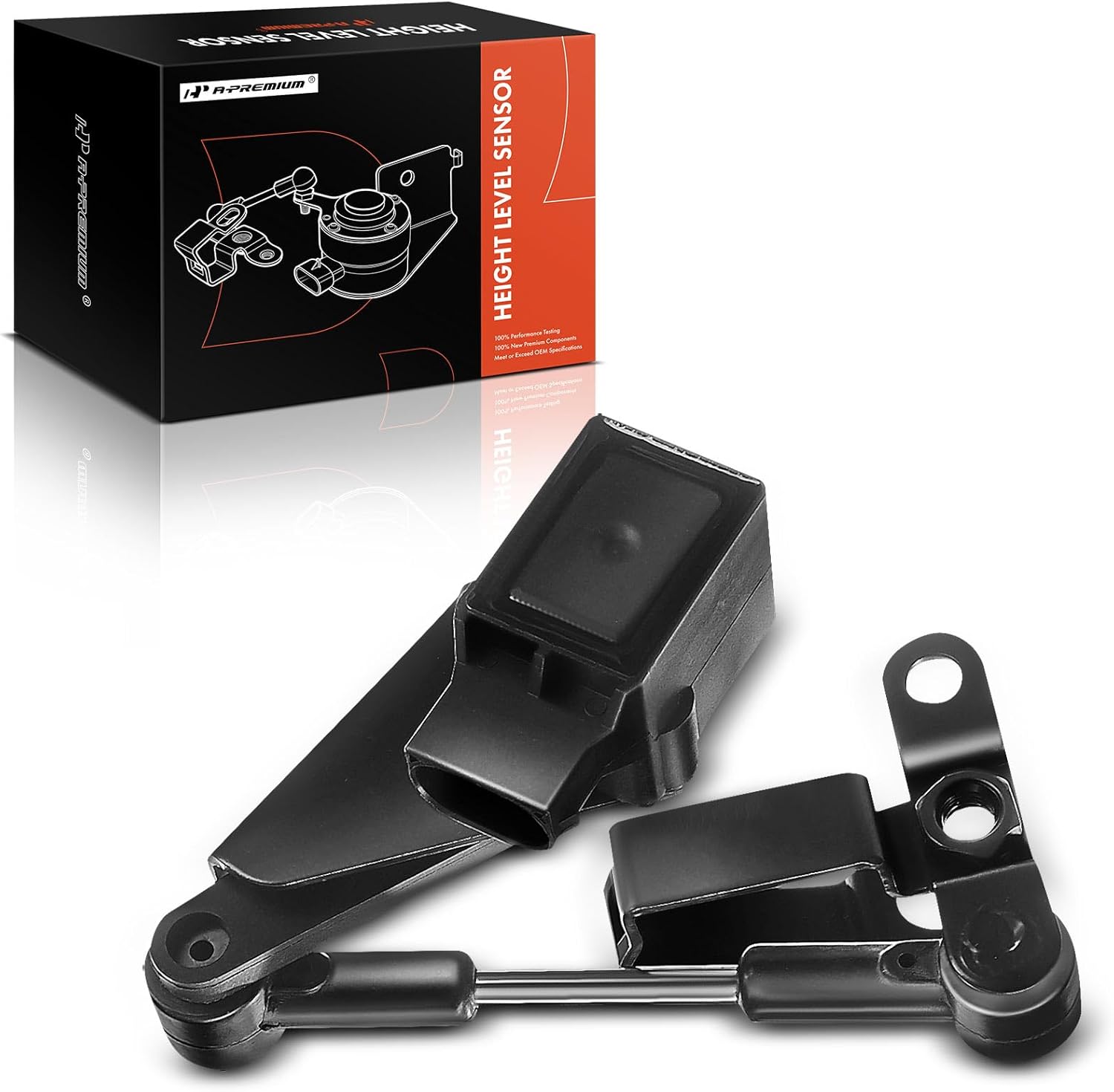 A-Premium Ride Height Level Sensor Compatible with Hummer H2, 2003 2004 2005 2006 2007 2008 2009, V8 6.0L 6.2L, Rear Left Driver Side, Replace# 15124930