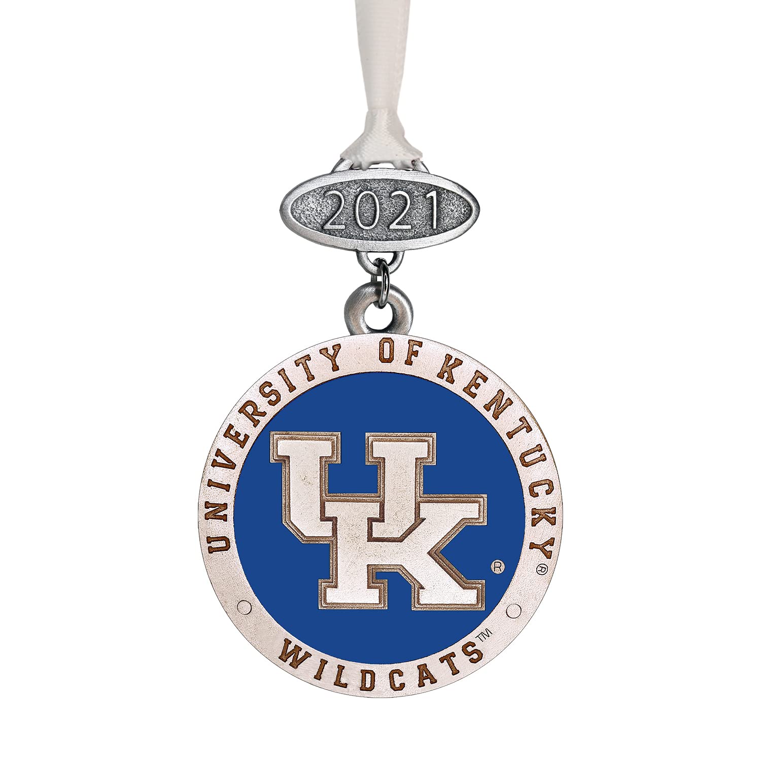 Heritage Pewter Kentucky Class of 2025 Ornament | Hand-Sculpted Christmas Tree Ornament | Intricately Crafted Metal Pewter Alma Mater Inlay