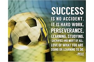Pele: Success is Hard Work Motivational Poster