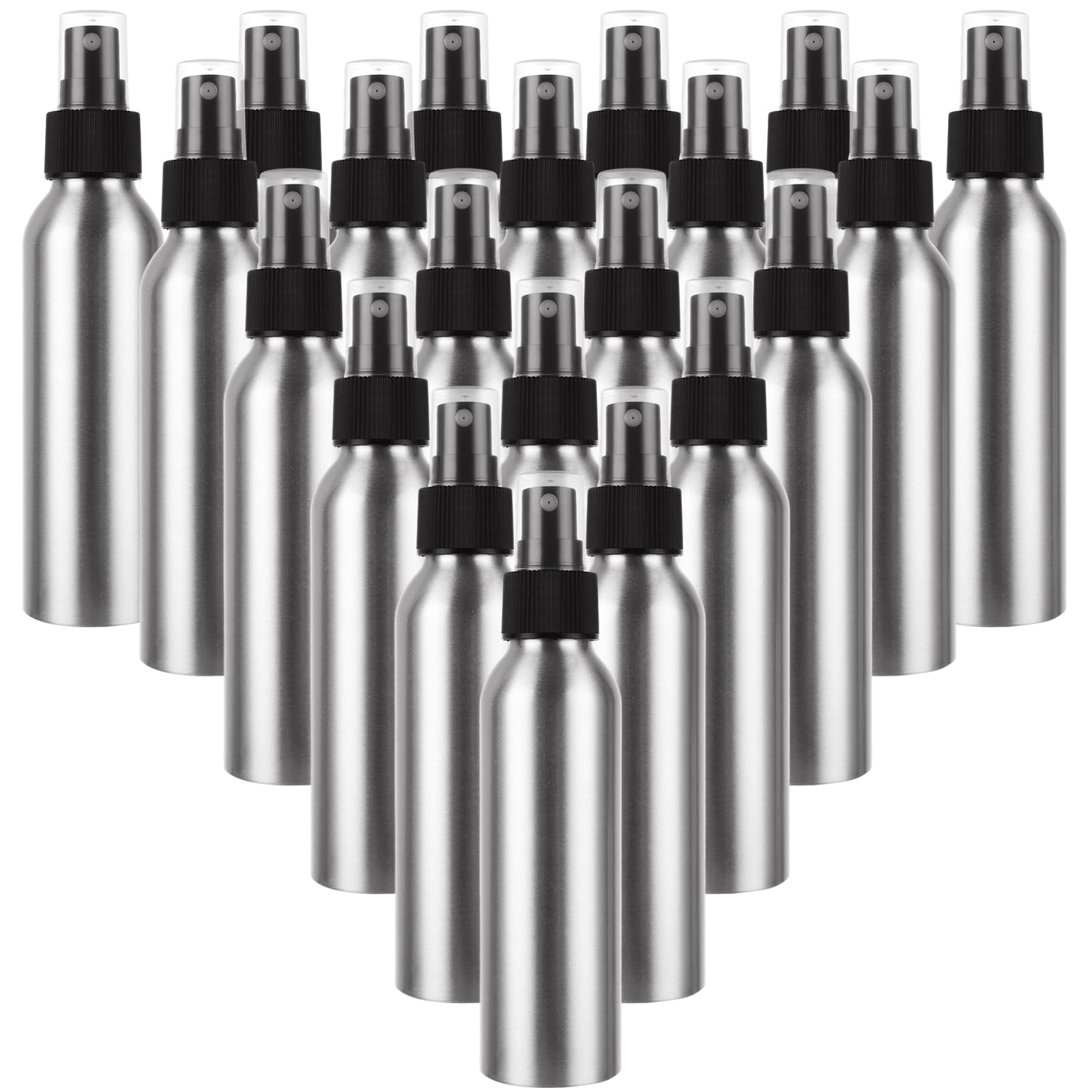 APACALI 24 flaconi spray in alluminio da 113,4 g, mini spruzzatore spray in metallo, bottiglie spray vuote, bottiglie riutilizzabili piccole bottiglie spray per viaggi, profumi cosmetici, toner, spray