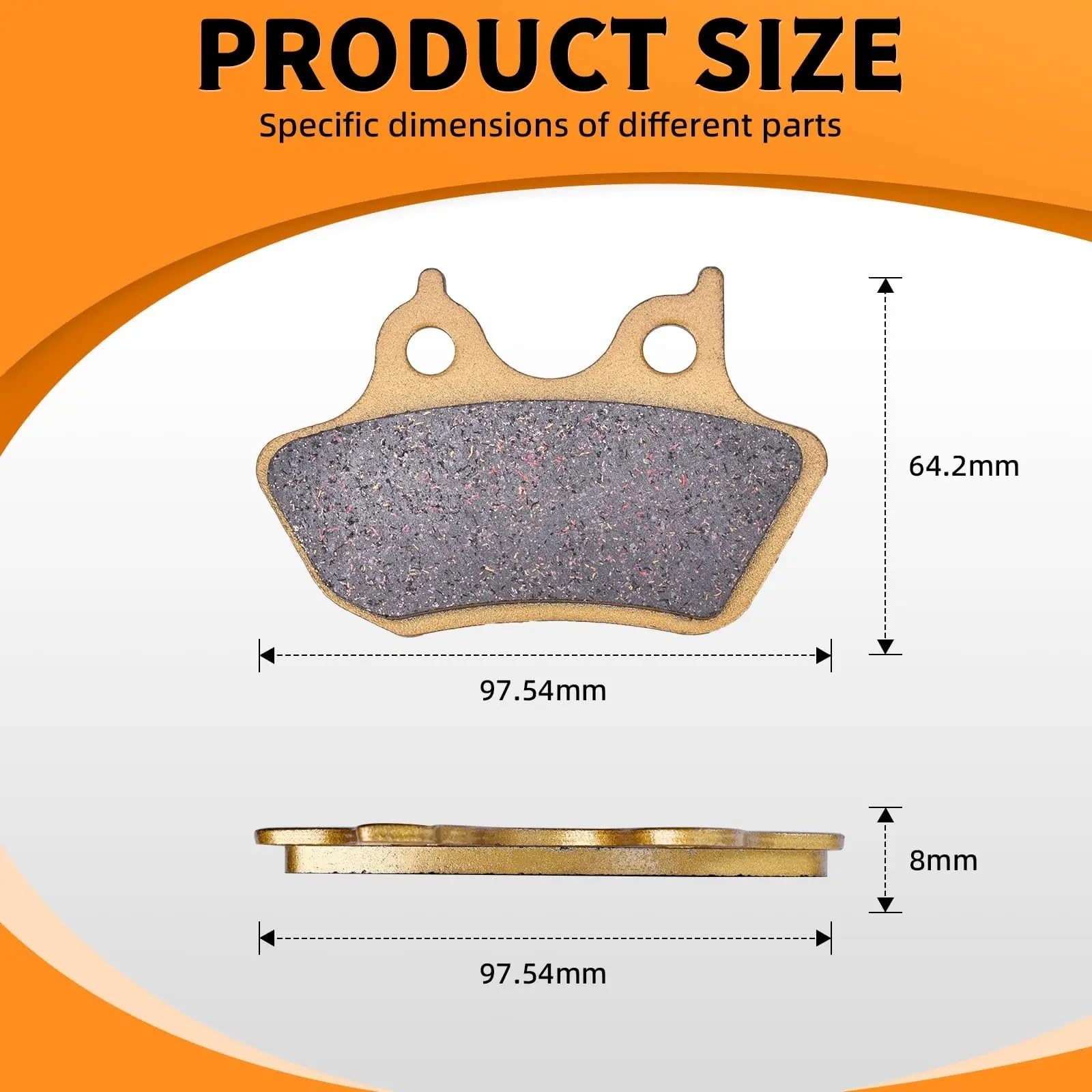 Pastillas De Freno Cerámicas Delanteras Y Traseras para H&Arley FLHT/FLHTi E&LECTRA Glide Standard/FLTR/FLTR-i Road Sportster XL883 XL1200