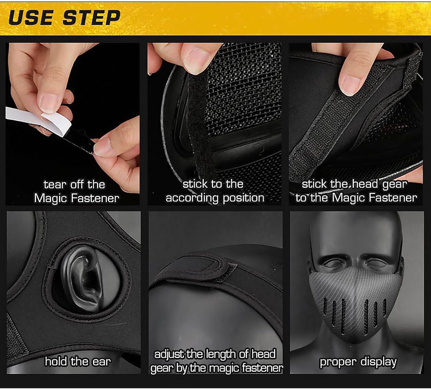 Half Face Airsoft Mask with Mesh Metal Breathable Lower Face Mask, for Paintball Halloween Cosplay Movie Prop