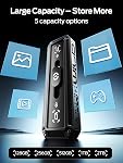 MOVE SPEED 512GB External SSD 560MB/s Read Speed, USB 3.2+USB C Dual Ports External Drive, Portable SSD 3-Stage Push-Pull Design for iPhone 15/16 Series/Mac/Android Phone etc
