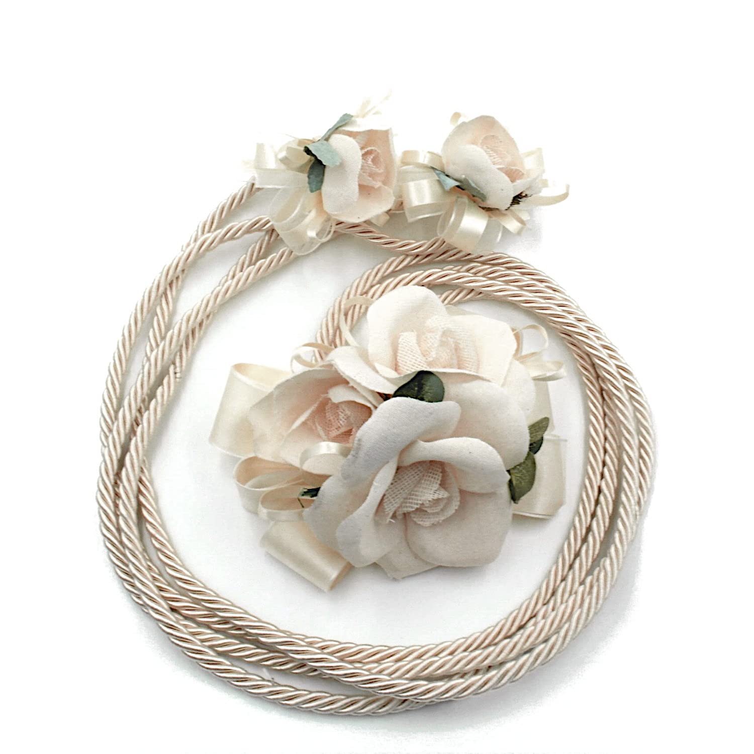 Wedding lasso with handmade flowers (Yute roses)