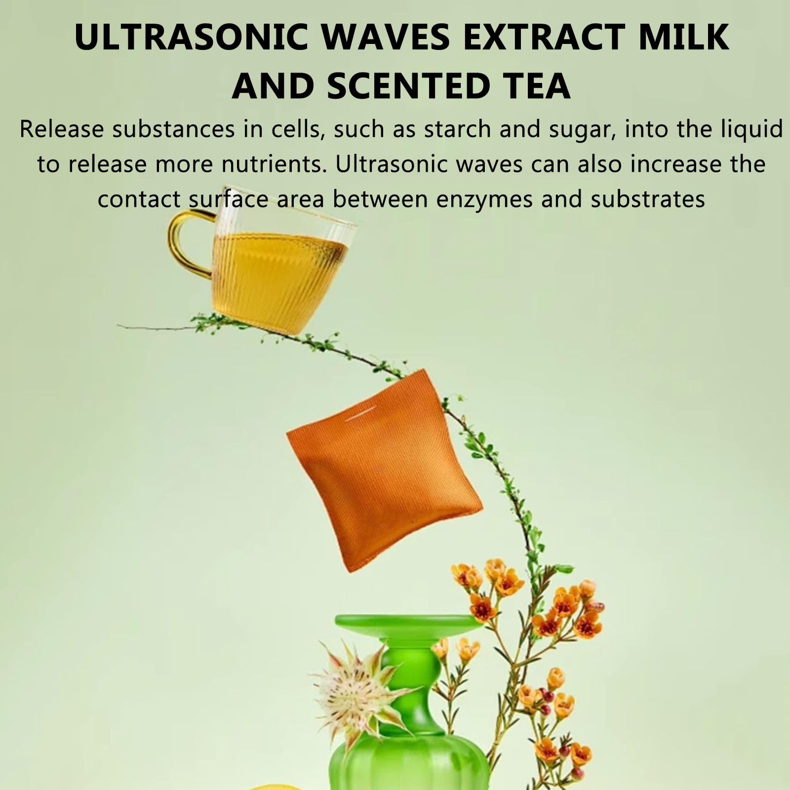 GZPKJ Sonicador Disruptor Celular De Laboratorio, Homogeneizador Ultrasónico, Frecuencia De Trabajo 40 KHz, Tiempo De Limpieza 300 S, para Espresso, Café Moca, Capuchino, Biología, Óptica, Joyería