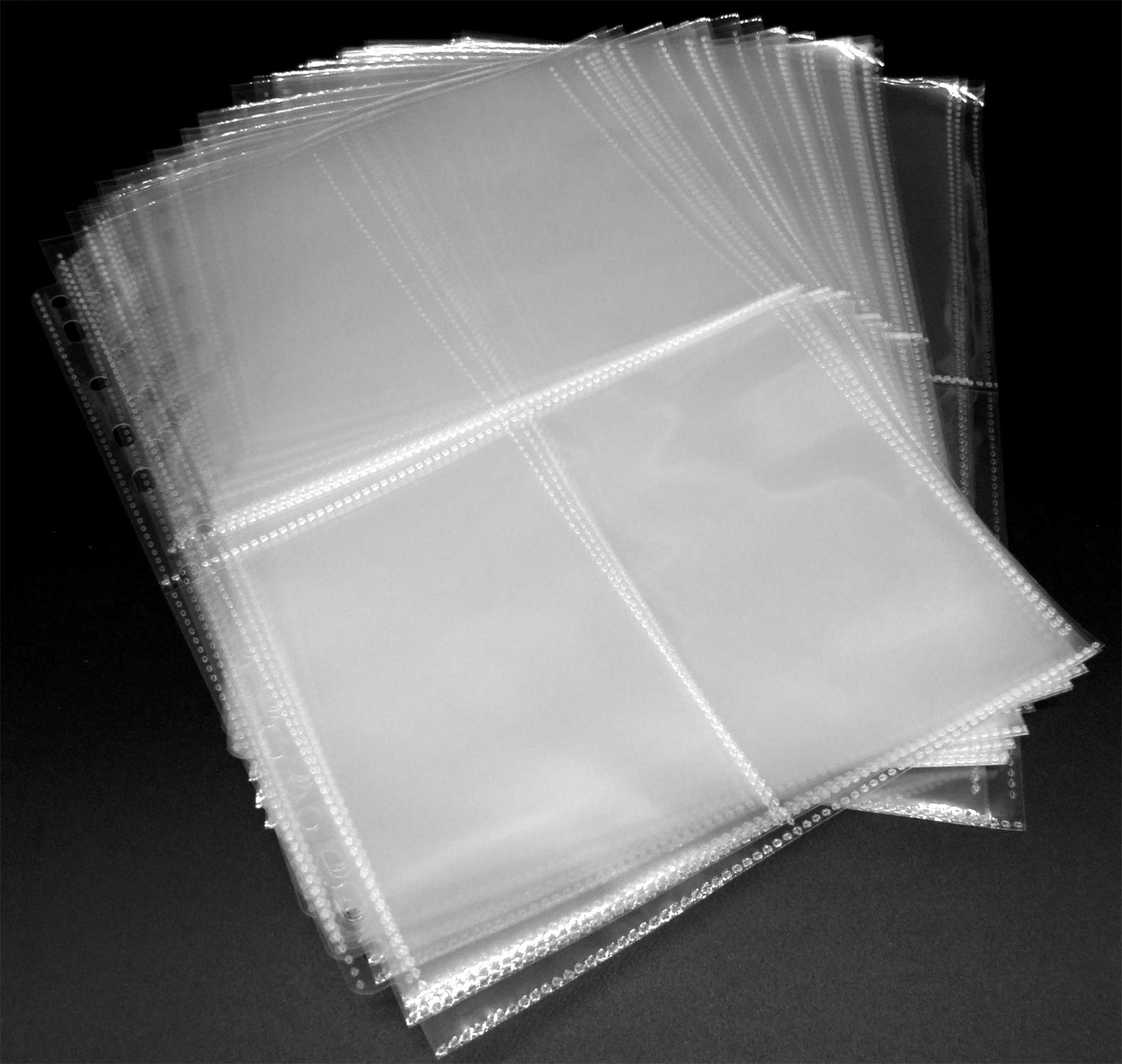 Docsmagic.de50 4-Pocket Album Pages 3.5" x 5.25" - Photo Postcard - 95 x 144 mm - 11-Hole