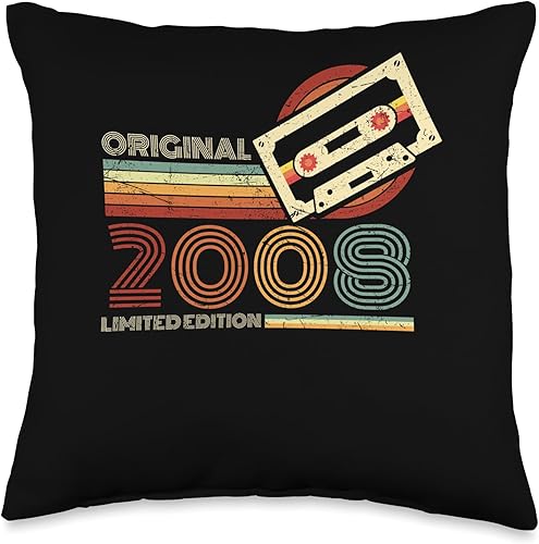 Retro Limited Edition 2008 Cassette Tape 16th Birthday Throw Pillow