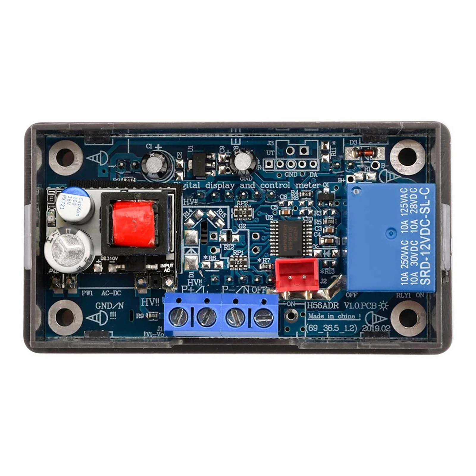 1 pz H56TR Regolatore di Temperatura Digitale con Display a LED Termostato con Strumento di Controllo Riscaldamento/Raffreddamento AC220V DC12/24V con Sonda NTC(Blue AC220V 10A)