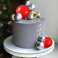 Vista 18 de Rsstarxi 30 bolas para decoración de tartas, bolas de decoración de pasteles, mini globos, bolas de espuma, decoración de pasteles para baby shower