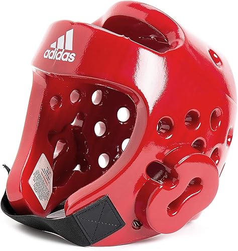 adidas Taekwondo Martial Arts - Protector de cabeza de espuma sumergida (grande), color rojo