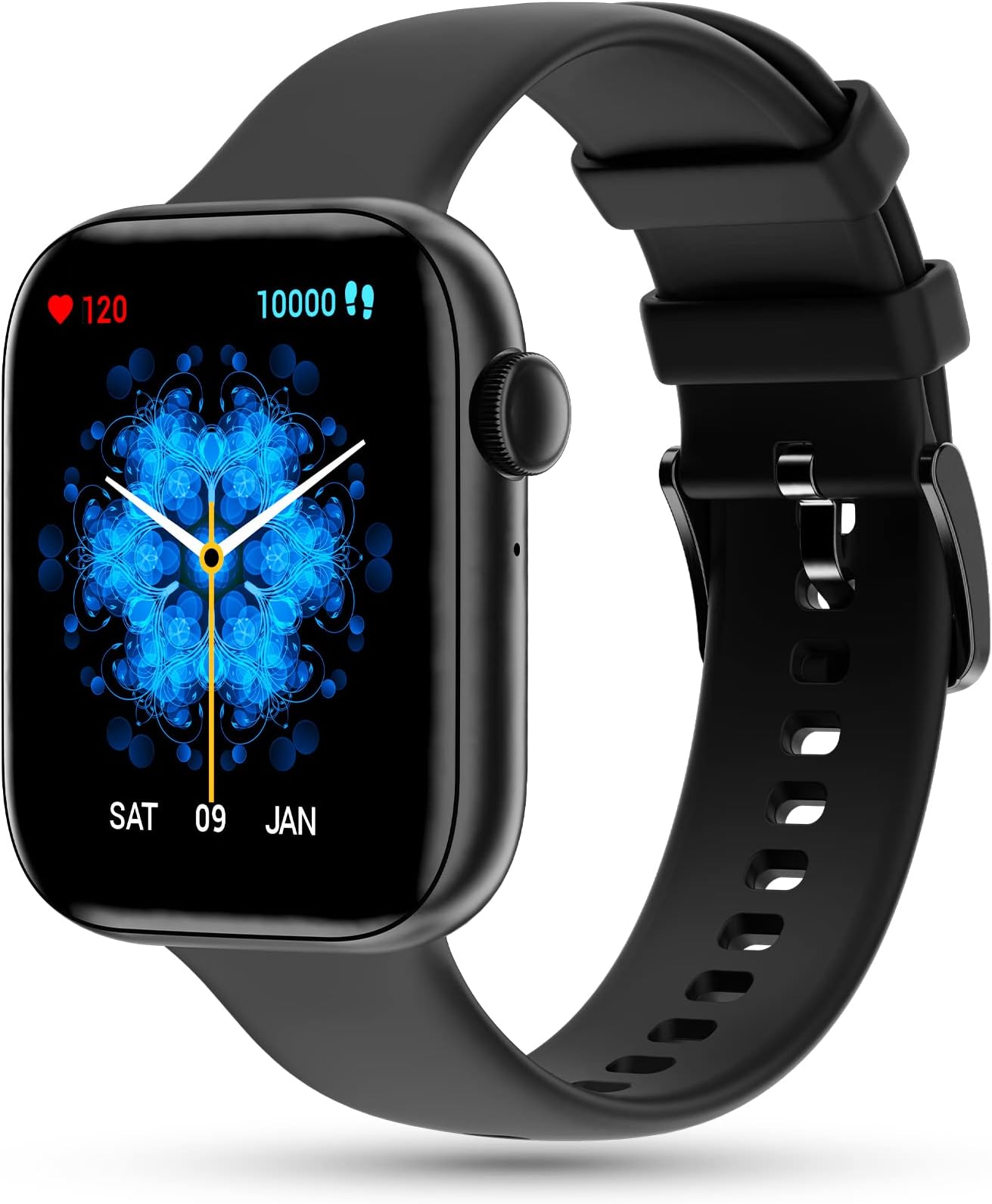 Pebble Cosmos MAX - 1.81 BT Calling Smart Watch, Multiple Sports Mode, HR, Sleep and BP Monitoring Jet Black