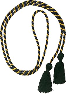 Graduation Honor Cord (Gold/Forest Green/Navy Blue) - Pack of 10