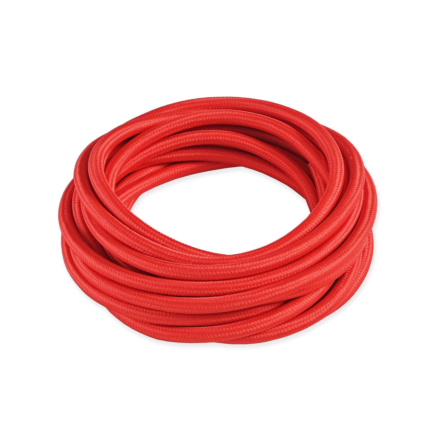 BRIGHTTIA Red Color Cloth Covered Electrical Wire – 16Ft Textile Cable for Pendant Light Fixture and Vintage Lamp Revival – DIY Lamp Parts for Unique and Creative Lighting Projects (B045) BRIGHTTIA Red Color Cloth Covered Electrical Wire – 16Ft Textile Cable for Pendant Light Fixture and Vintage Lamp Revival – DIY Lamp Parts for Unique and Creative Lighting Projects (B045)
