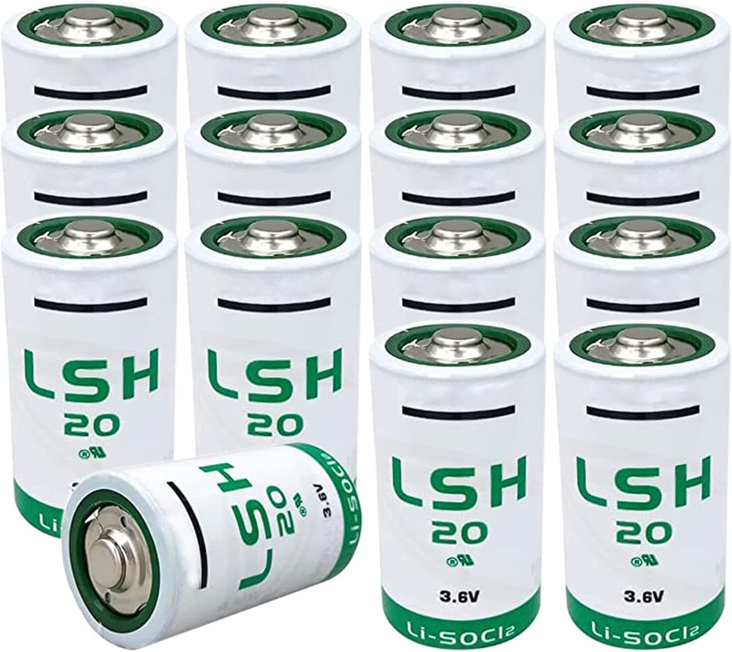 15 pcs LSH20 D 3.6v Lithium Battery 13000 mAh for Saft LSH 20 3.6 Volt Battery Non-Rechargeable