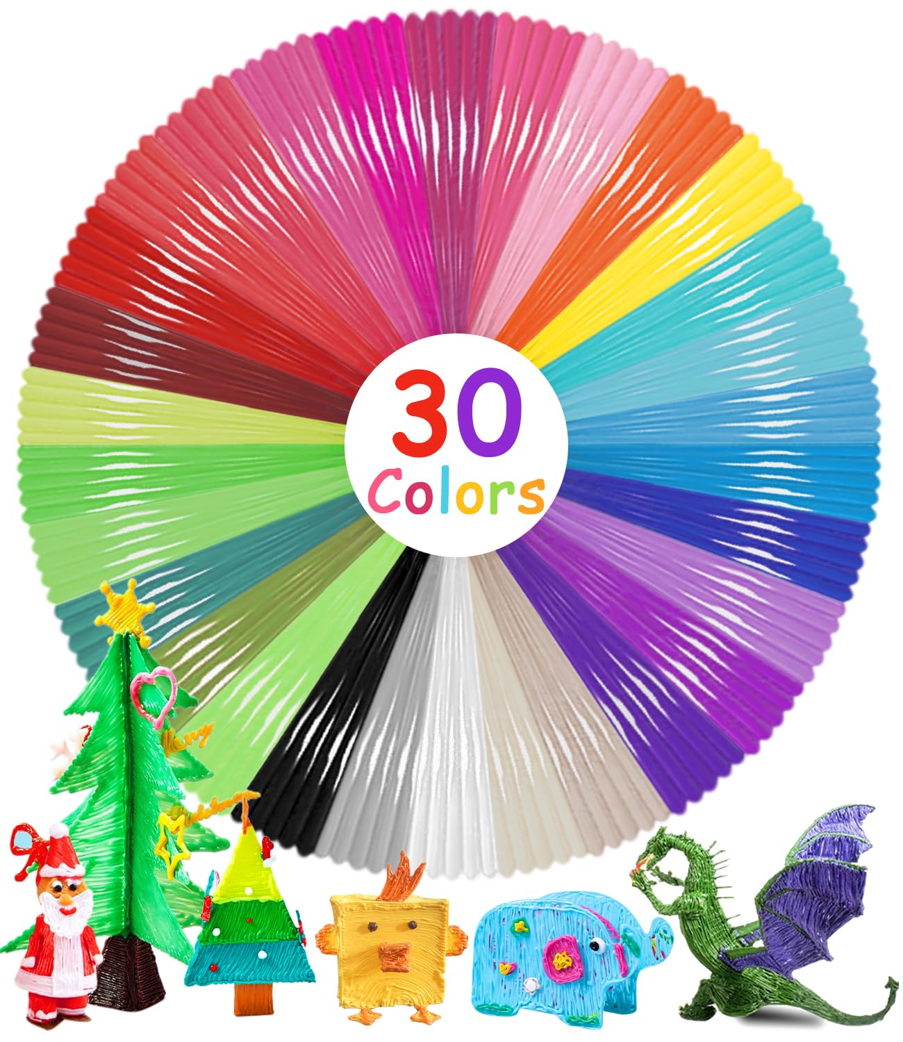 bixury stylo 3d filament 30 couleurs
